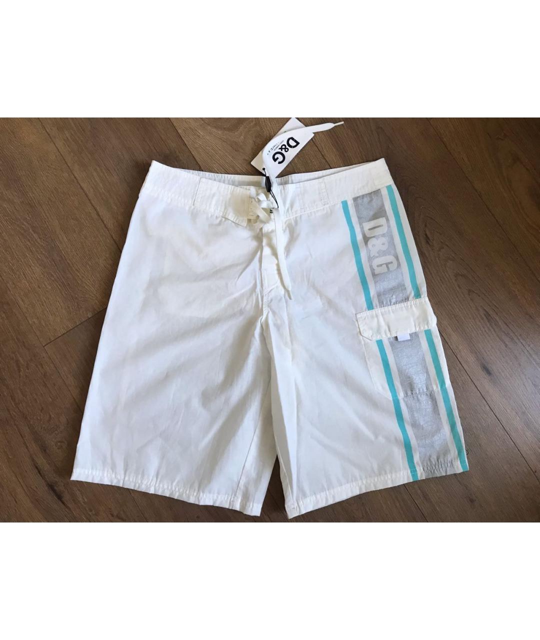 DOLCE&GABBANA Белые хлопковые шорты, фото 6