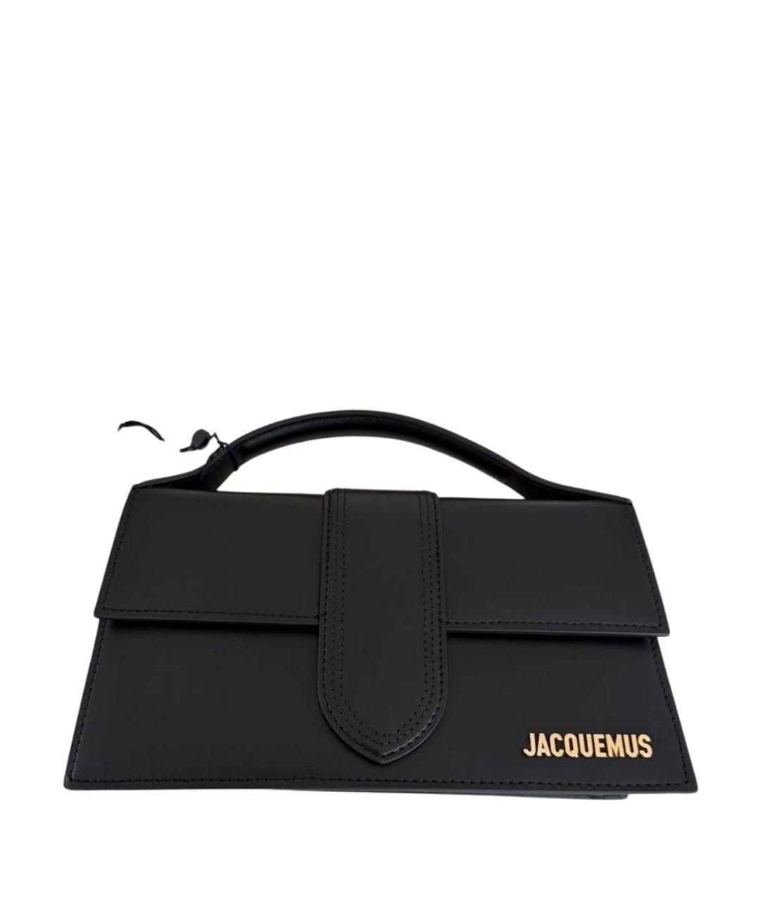 JACQUEMUS Черная кожаная сумка через плечо, фото 1