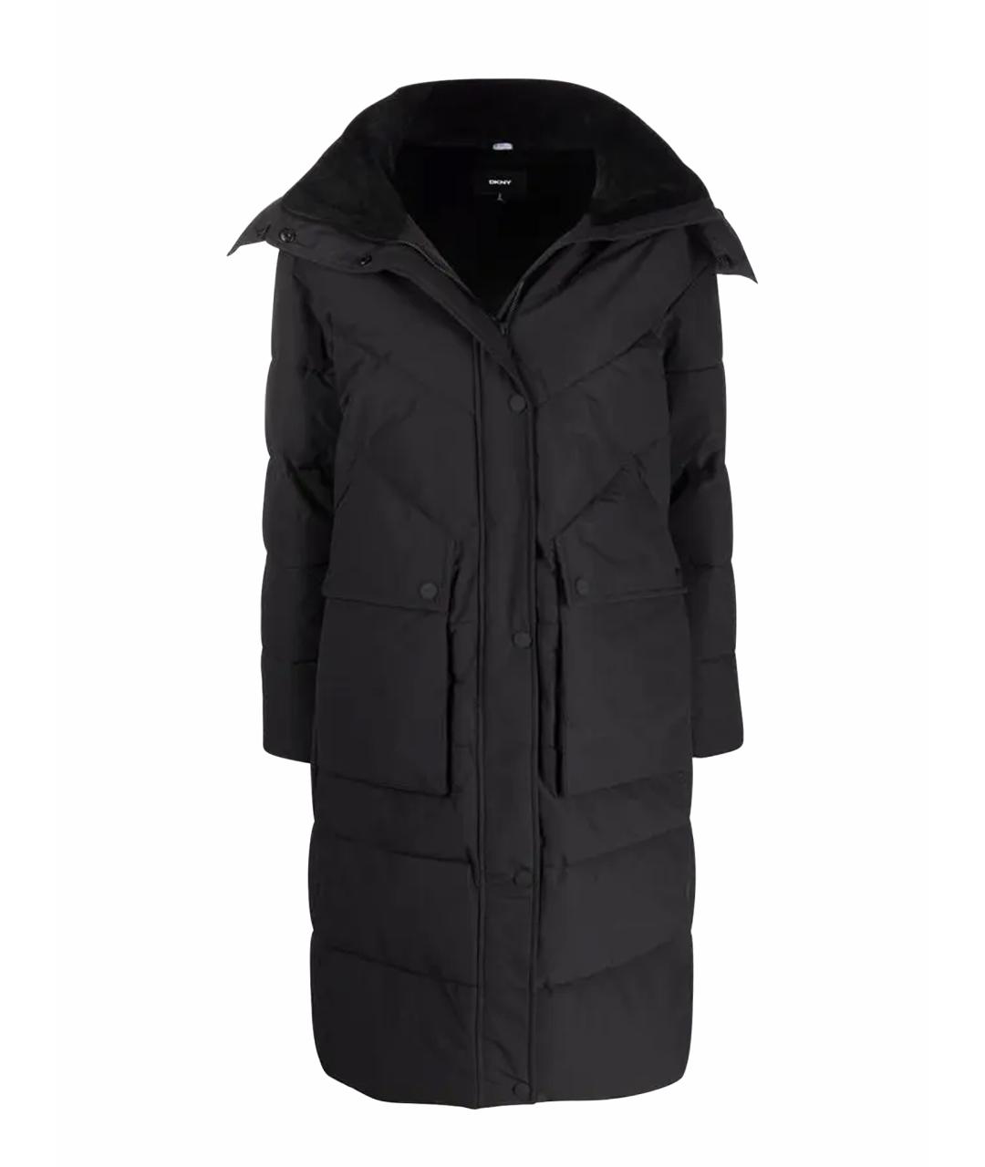 DKNY Черный синтетический пуховик, фото 1