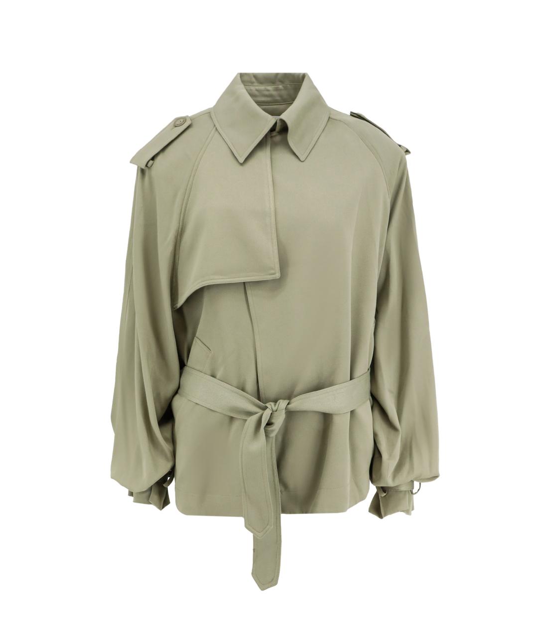 THE FRANKIE SHOP Зеленая вискозная куртка, фото 1