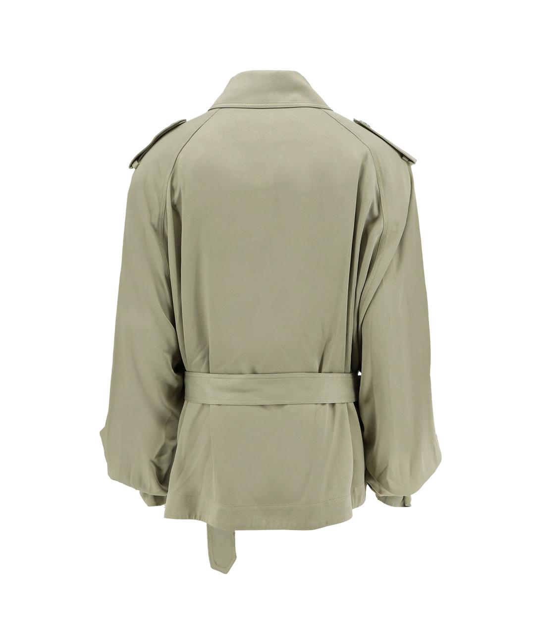 THE FRANKIE SHOP Зеленая вискозная куртка, фото 2