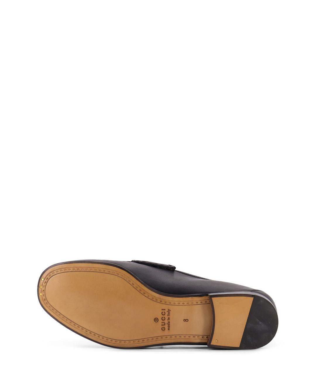GUCCI Черные кожаные лоферы, фото 4