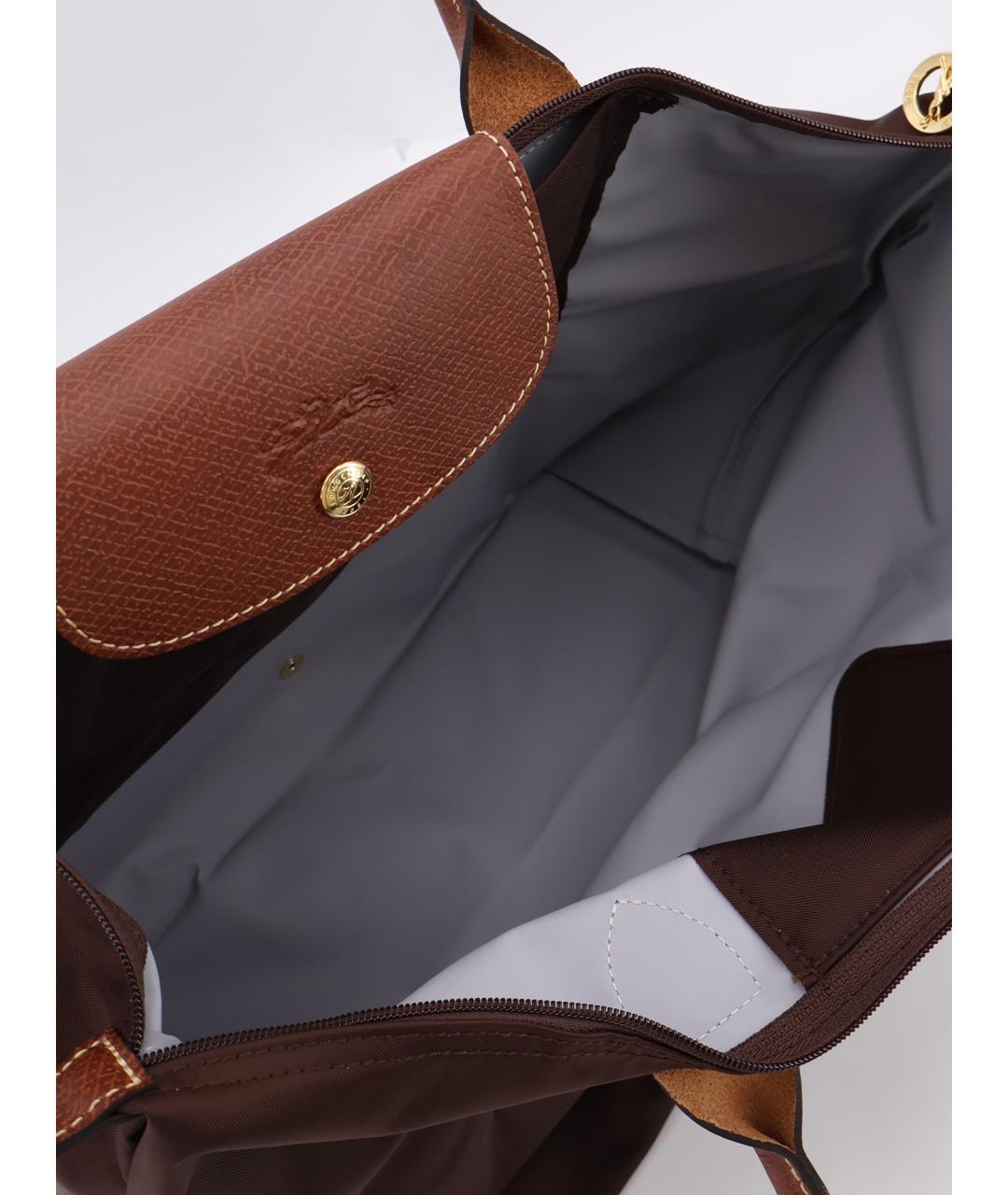 LONGCHAMP Коричневая синтетическая сумка тоут, фото 4