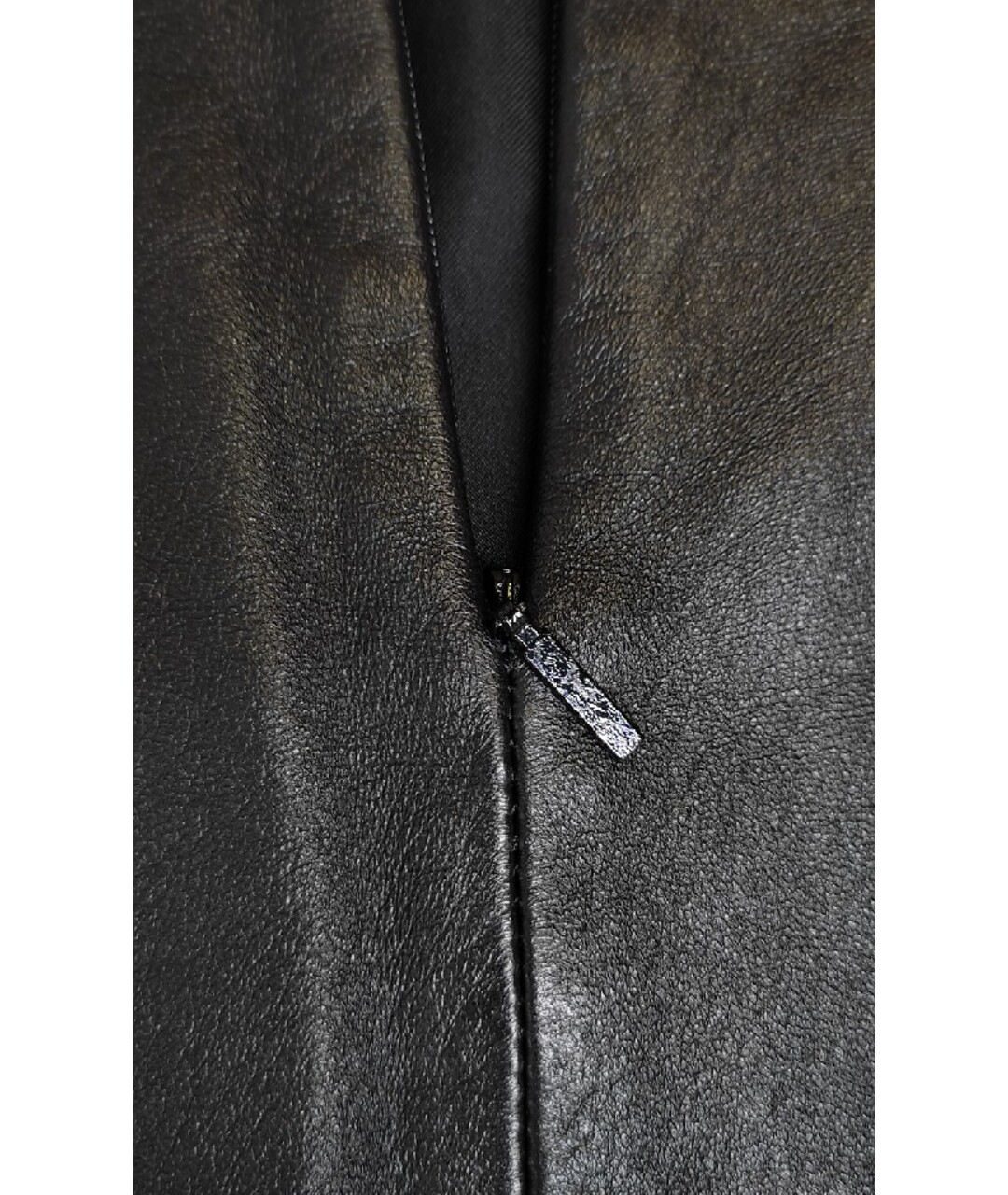 SAINT LAURENT Черная кожаная юбка мини, фото 7
