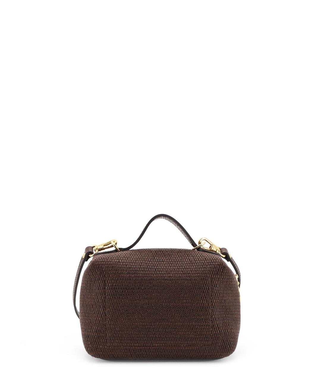 LONGCHAMP Коричневая плетеная сумка с короткими ручками, фото 2