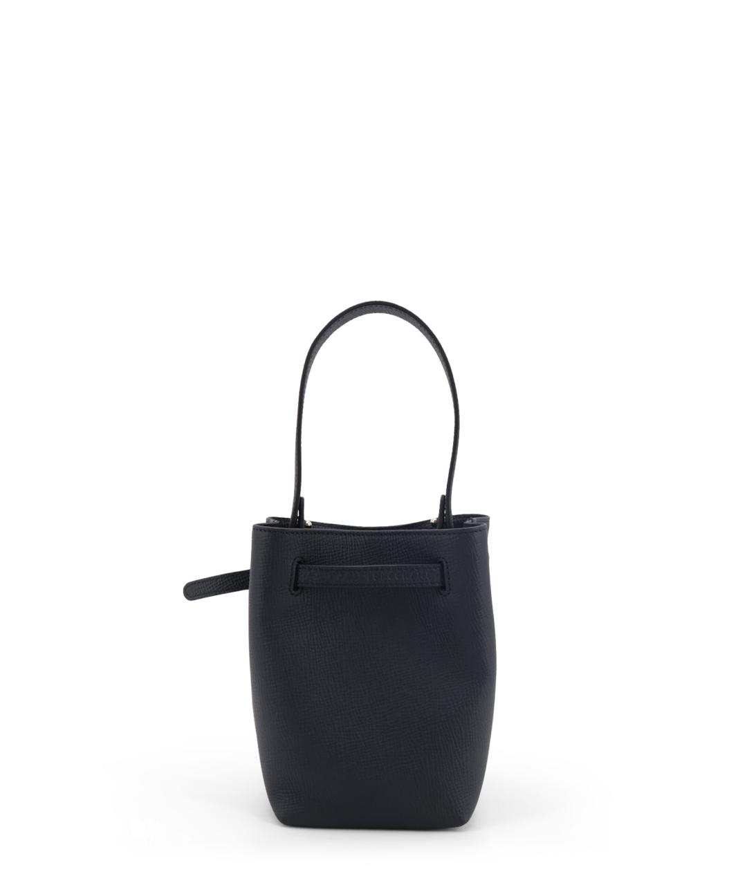 LONGCHAMP Черная кожаная сумка через плечо, фото 2