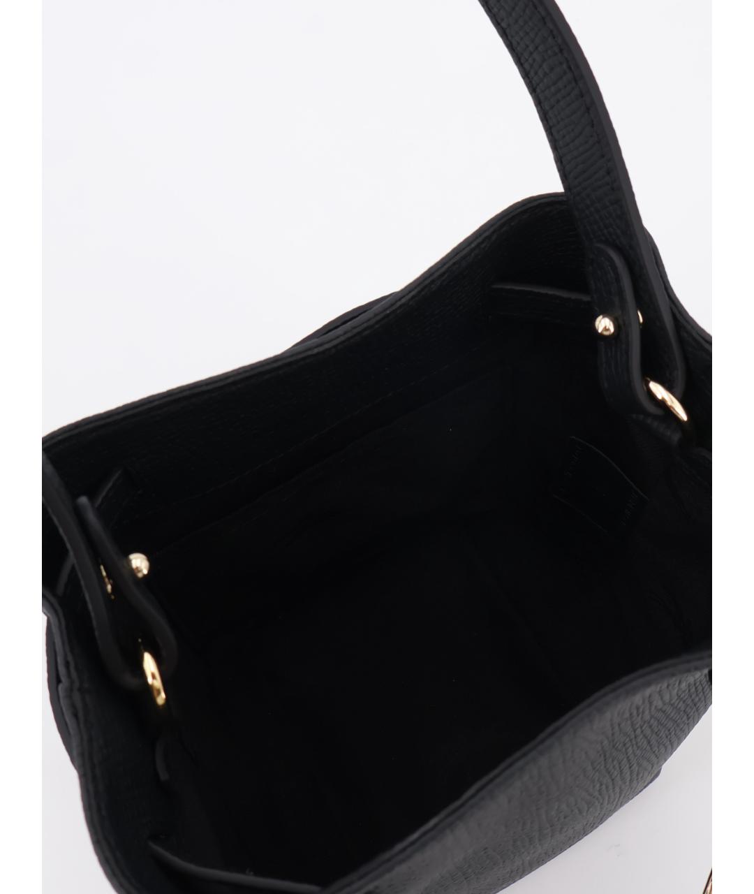 LONGCHAMP Черная кожаная сумка через плечо, фото 4