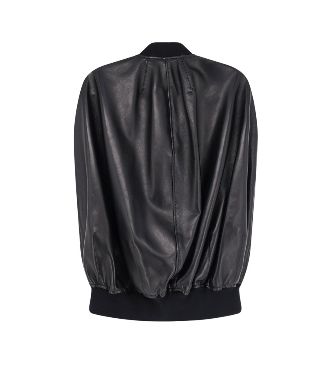 BALENCIAGA Черная кожаная куртка, фото 2