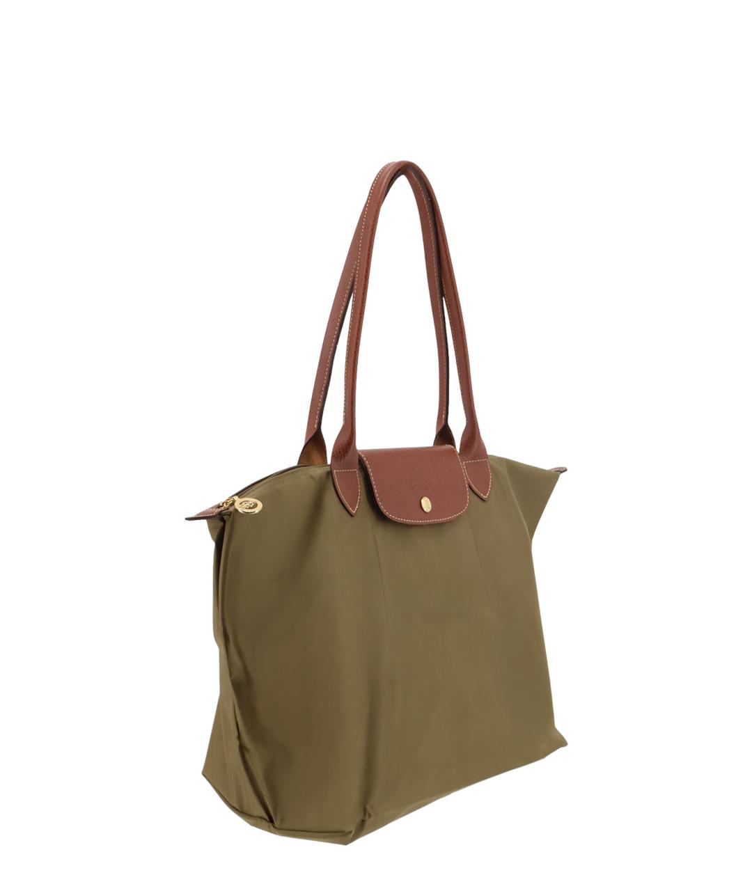 LONGCHAMP Хаки синтетическая сумка тоут, фото 3