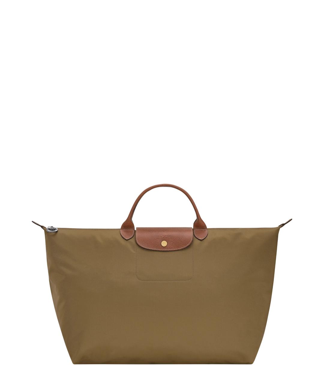 LONGCHAMP Хаки синтетическая сумка тоут, фото 1