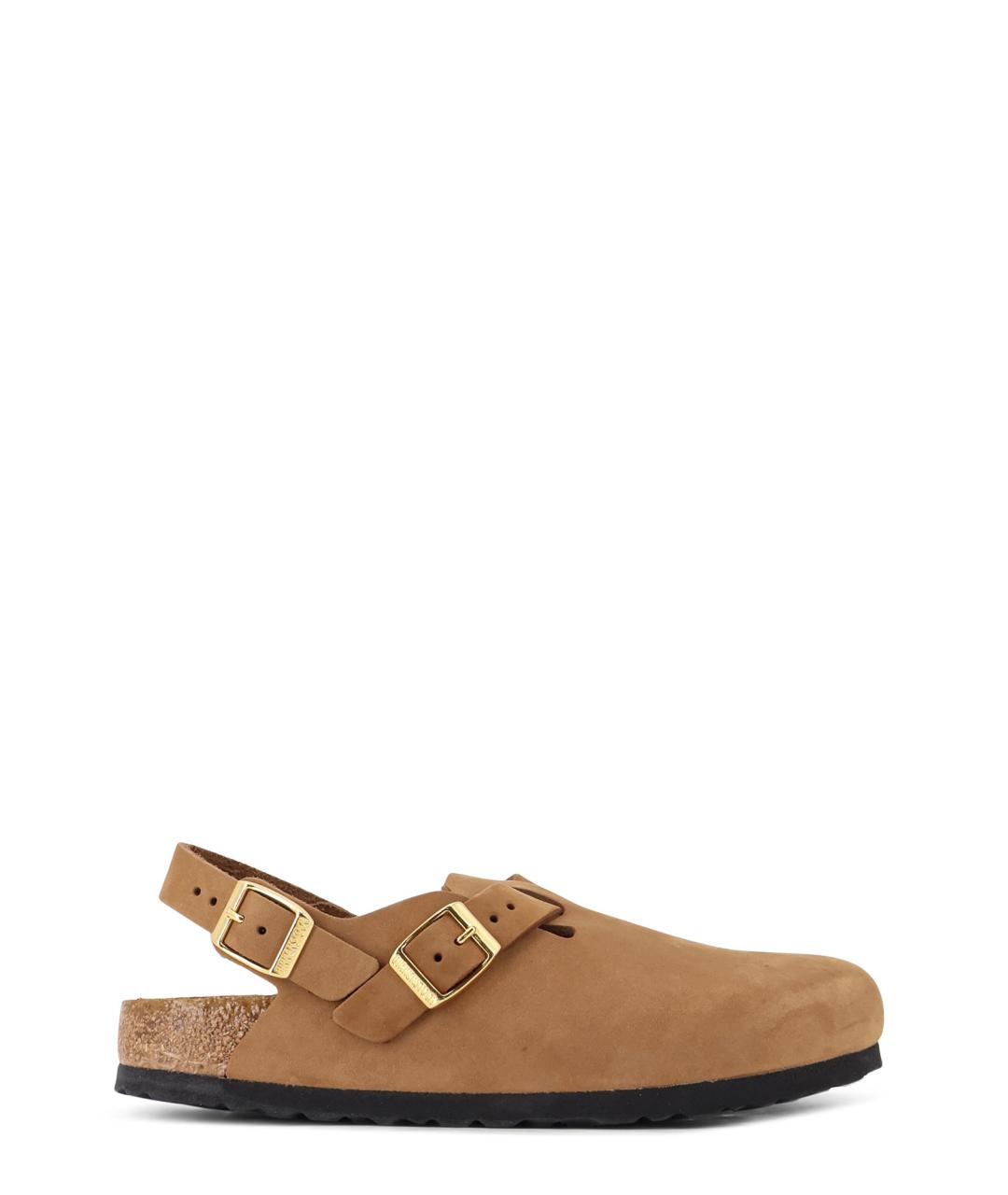 BIRKENSTOCK Коричневые замшевые мюли, фото 1