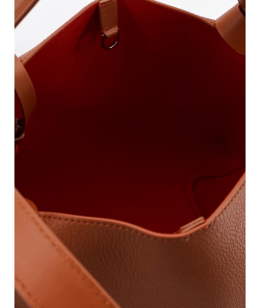 CHRISTIAN LOUBOUTIN Коричневая кожаная сумка тоут, фото 5