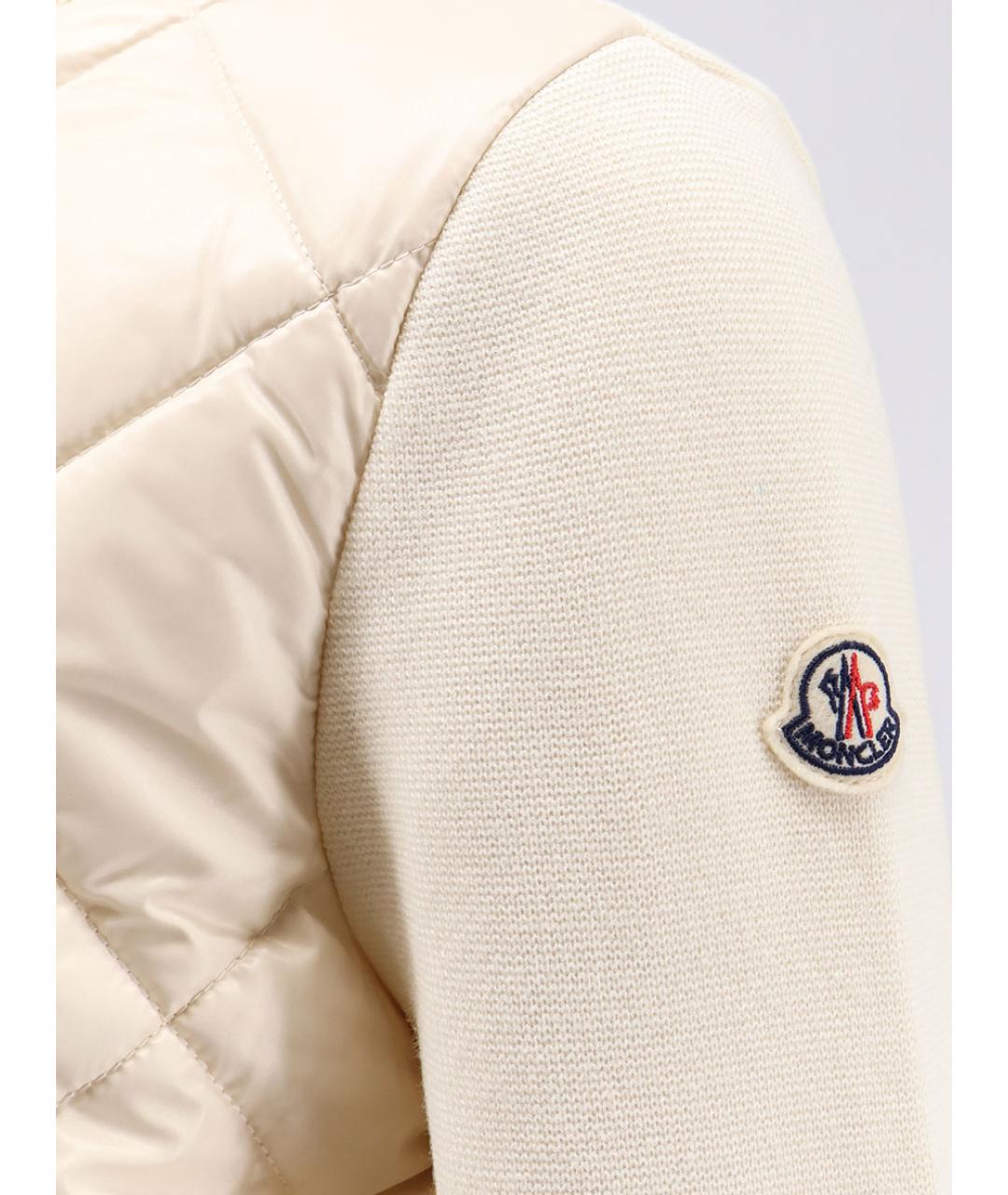 MONCLER Белая полиамидовая куртка, фото 3