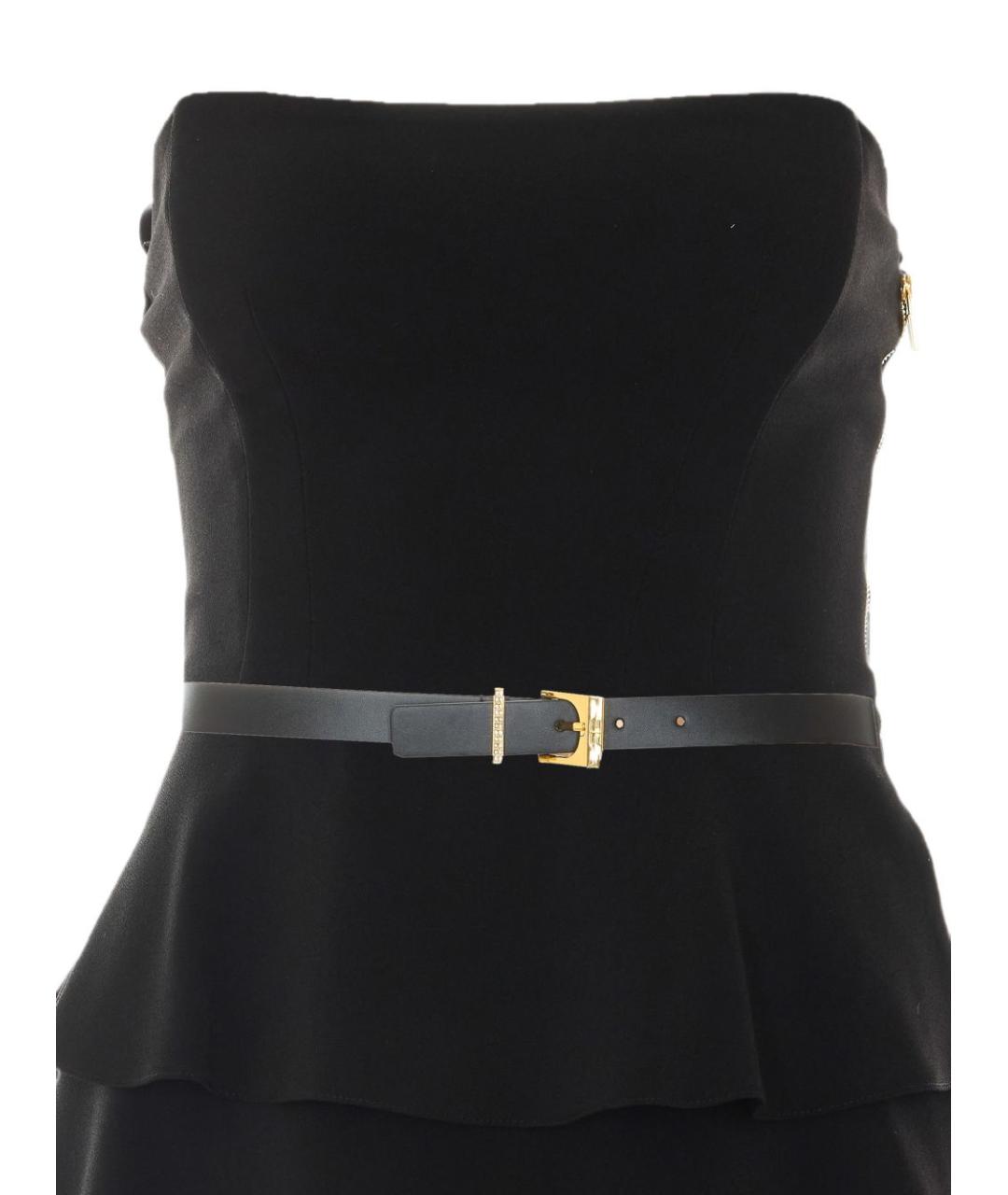 ELISABETTA FRANCHI Черное полиэстеровое коктейльное платье, фото 3