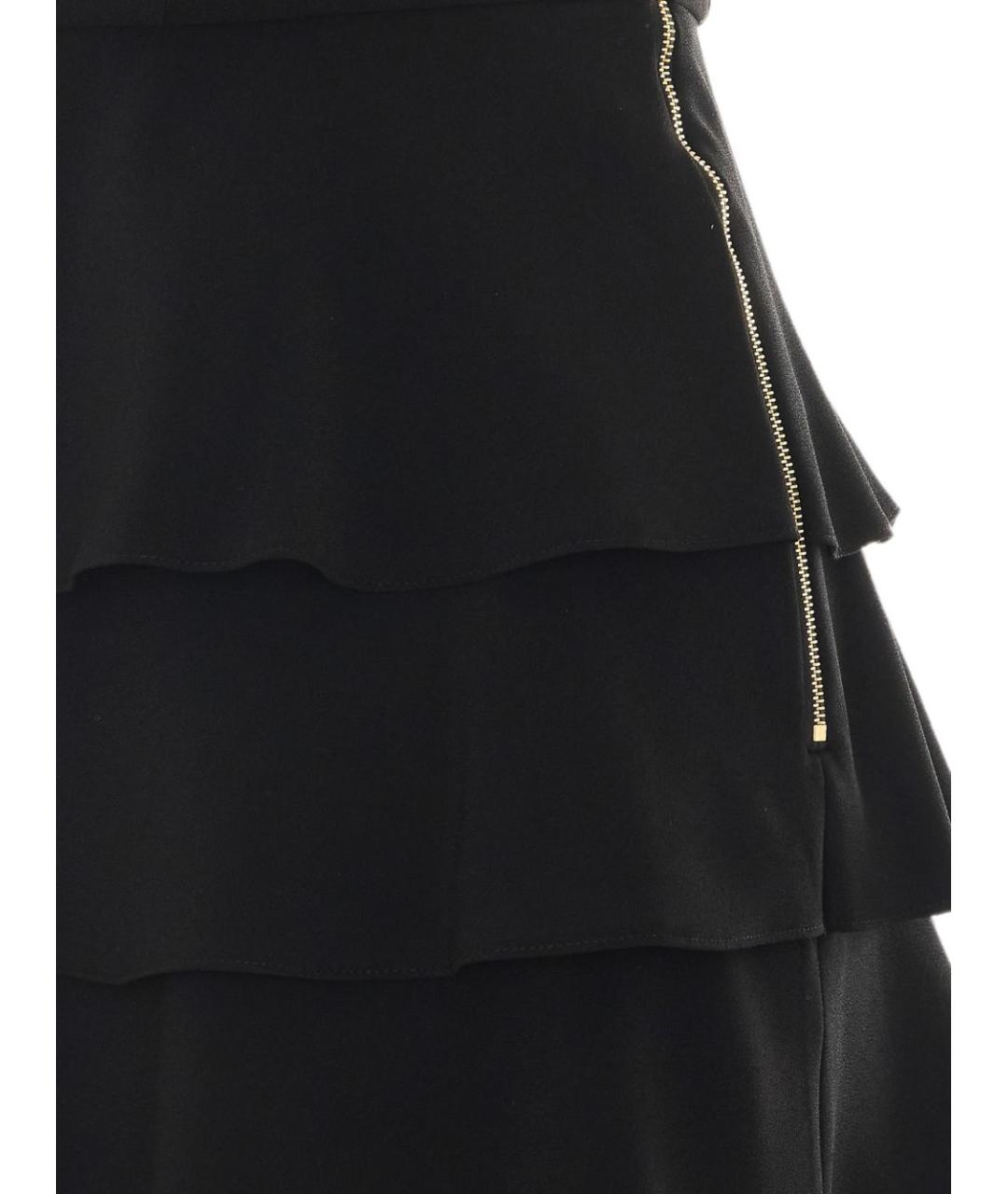 ELISABETTA FRANCHI Черное полиэстеровое коктейльное платье, фото 4