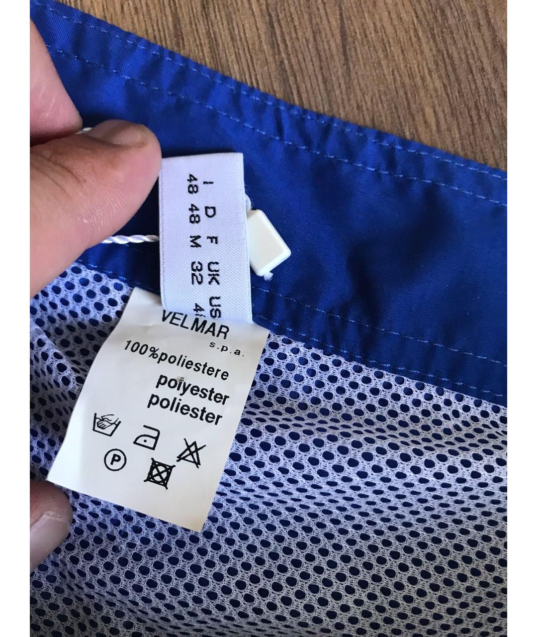 MOSCHINO Синие полиэстеровые шорты, фото 4