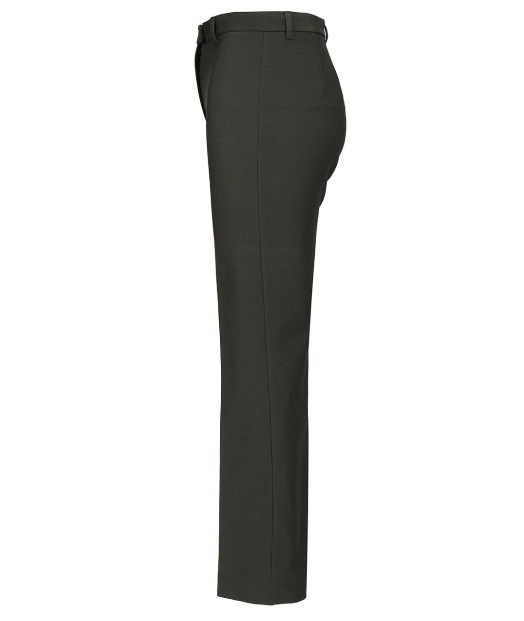 'S MAX MARA Зеленые хлопковые прямые брюки, фото 3