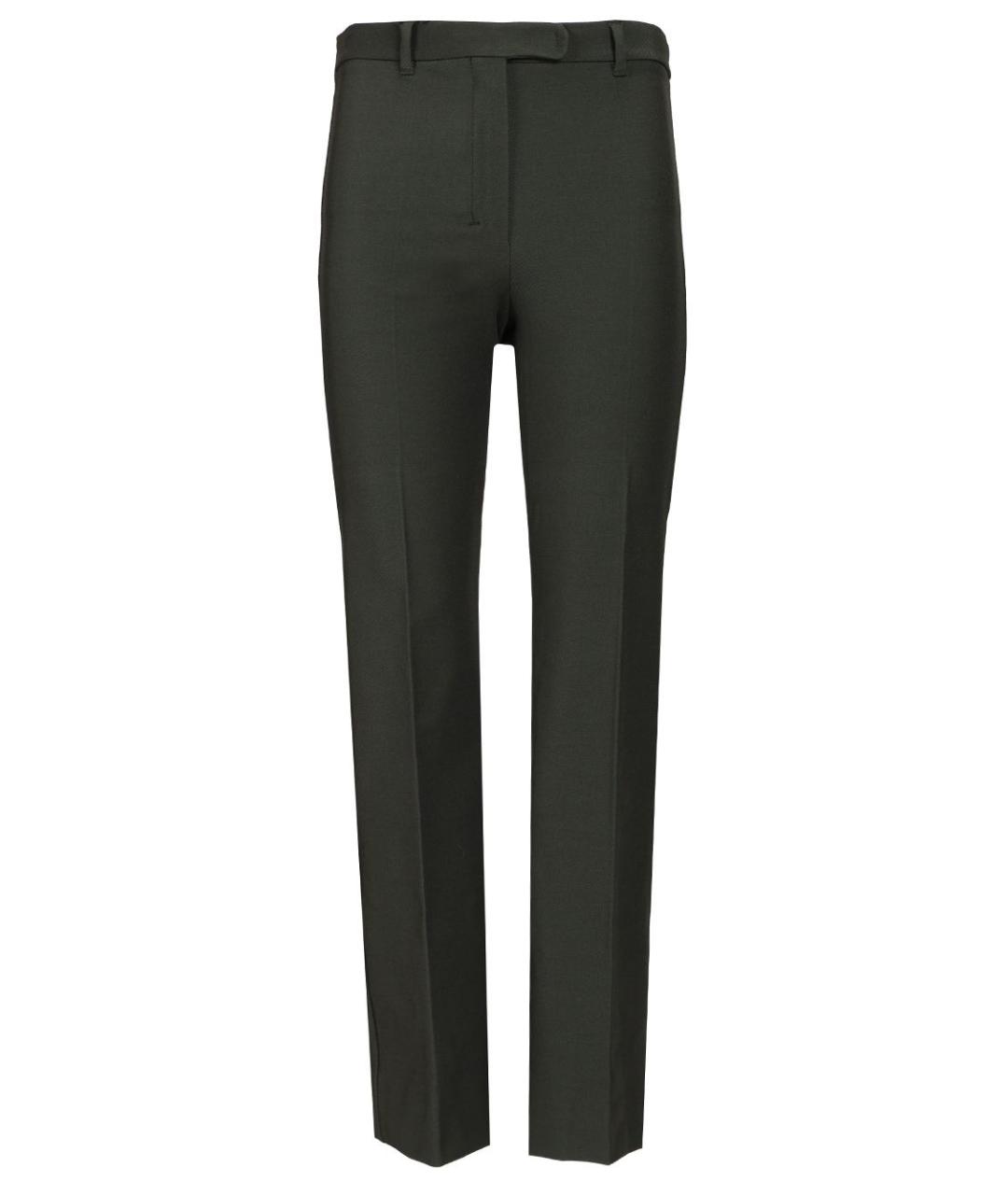 'S MAX MARA Зеленые хлопковые прямые брюки, фото 1