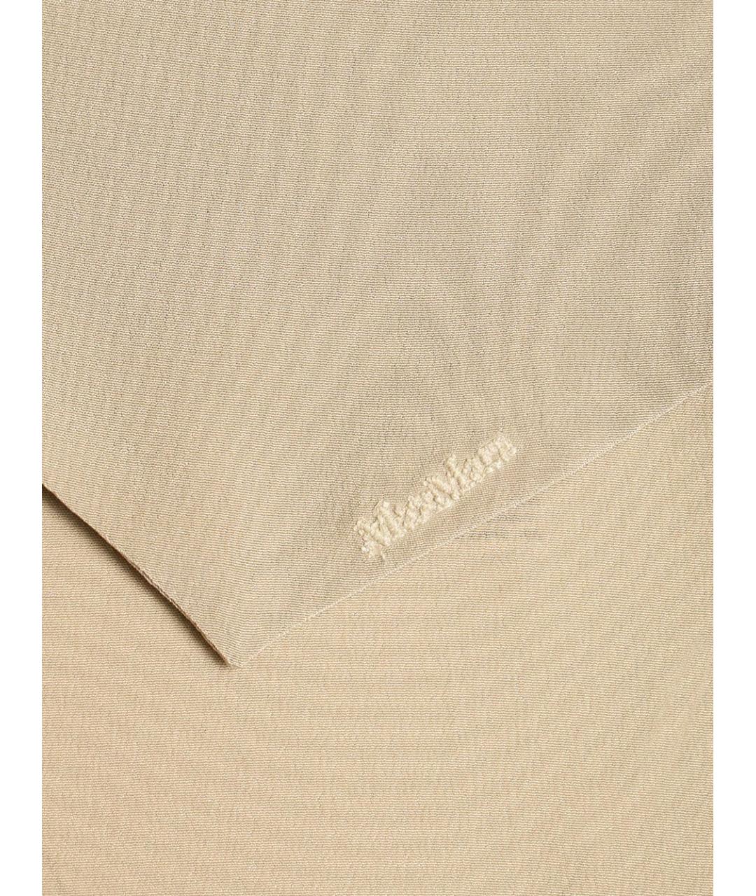 MAX MARA Бежевая шелковая блузы, фото 6