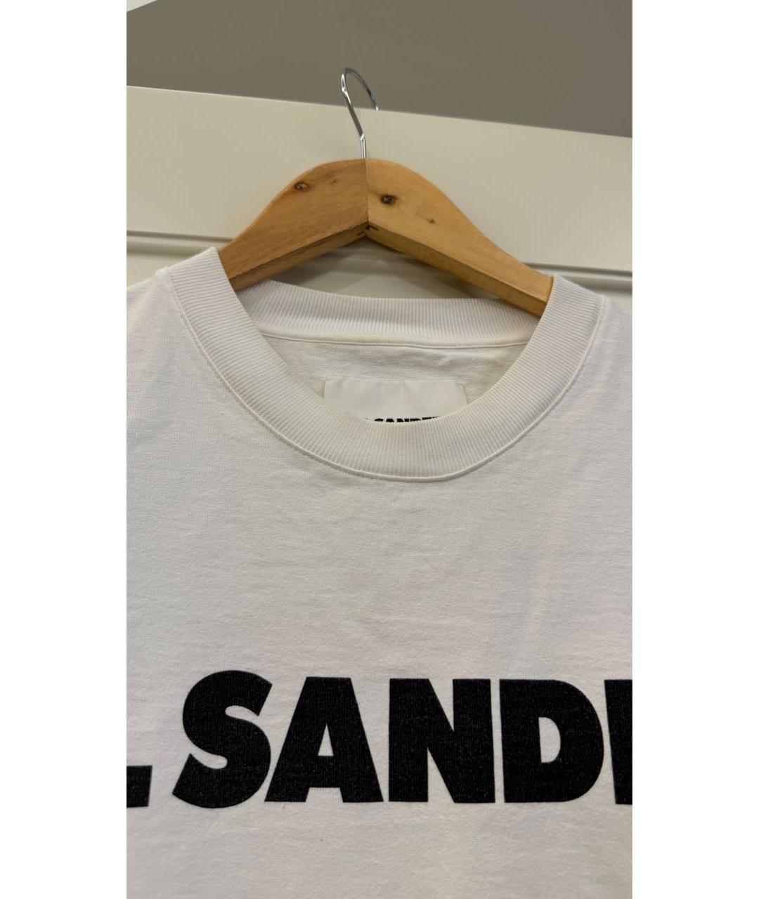 JIL SANDER Белая хлопковая футболка, фото 3