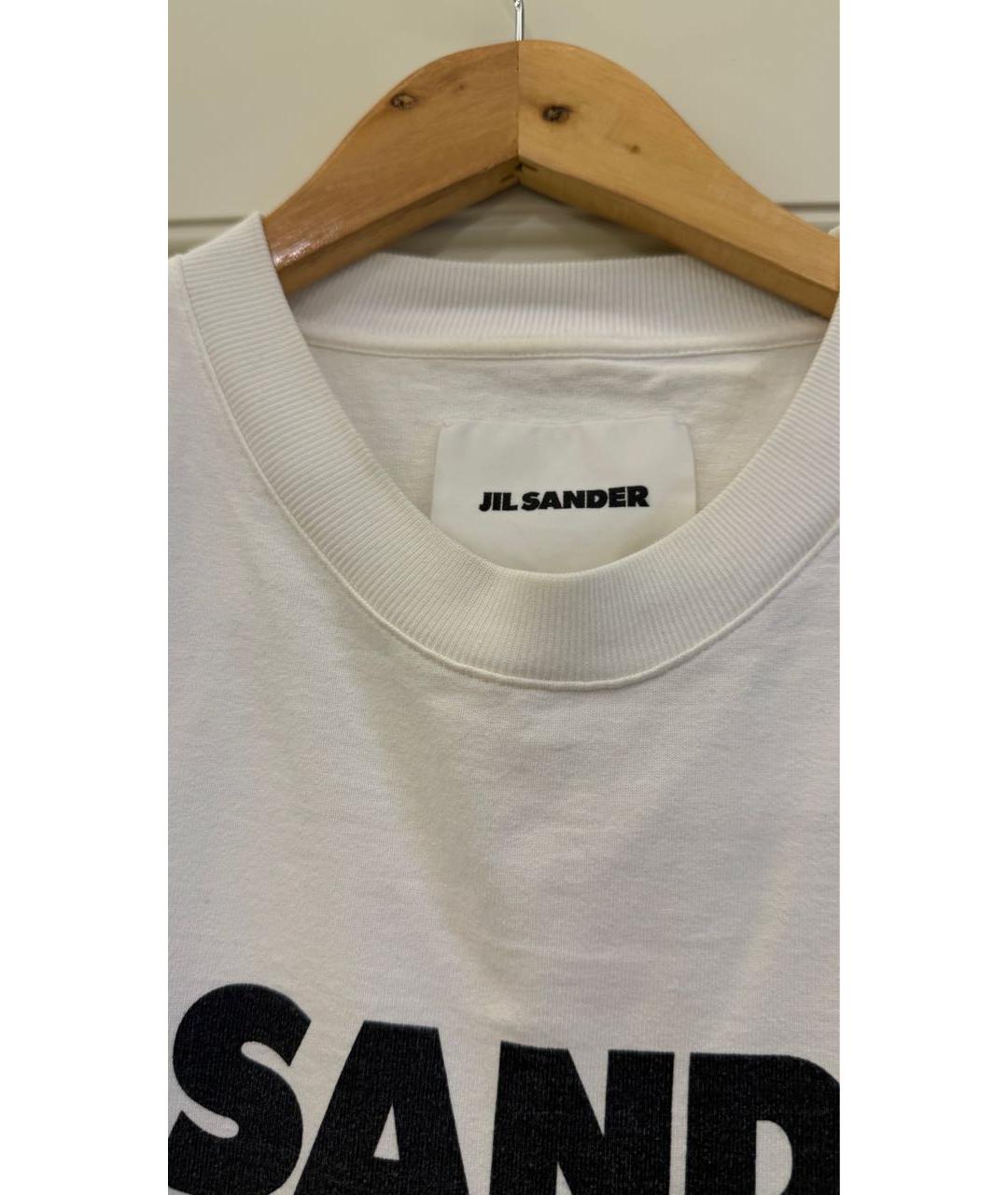 JIL SANDER Белая хлопковая футболка, фото 2