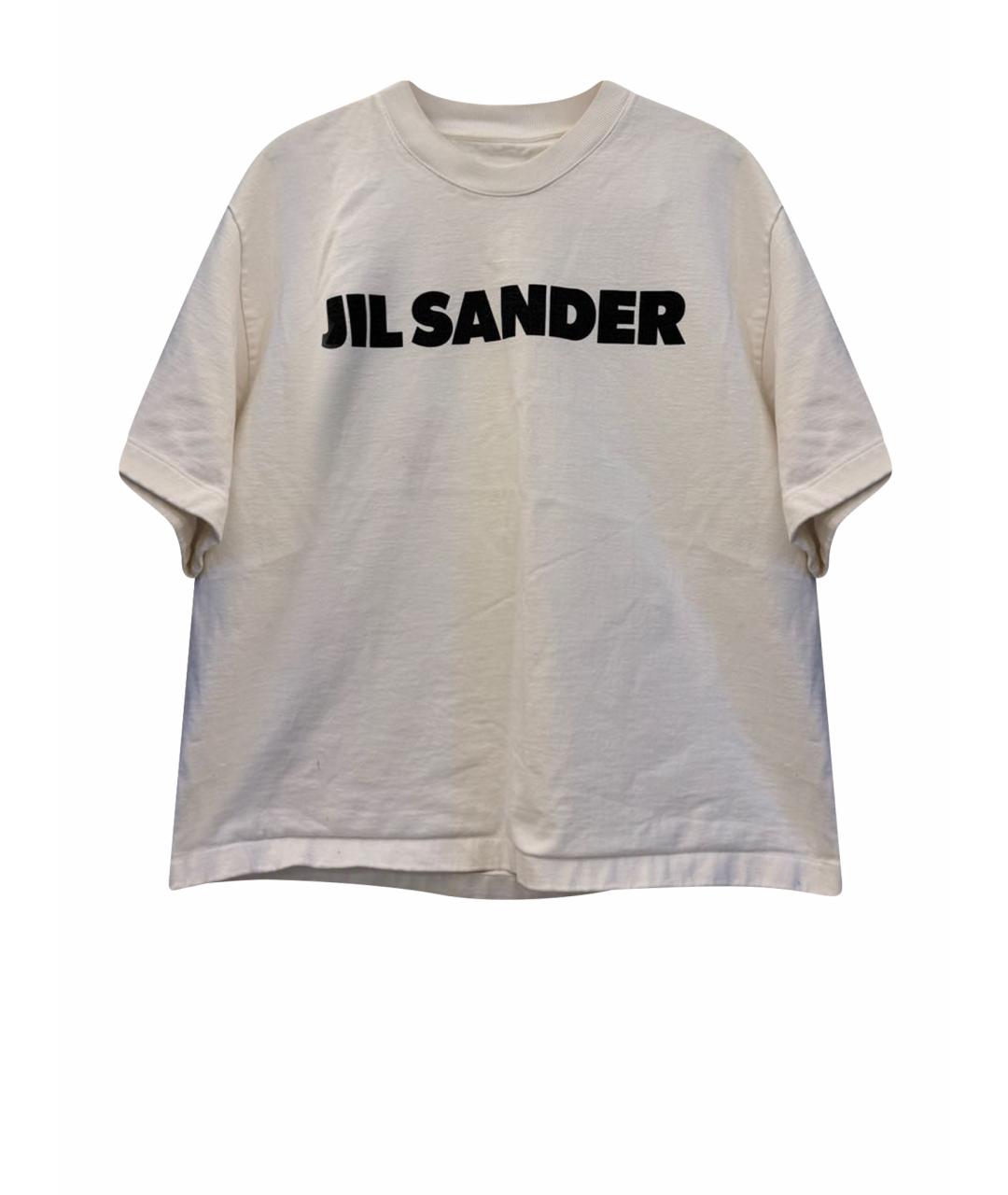 JIL SANDER Белая хлопковая футболка, фото 1