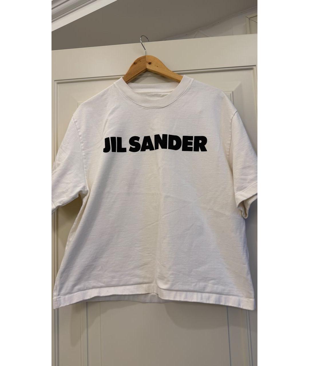 JIL SANDER Белая хлопковая футболка, фото 8