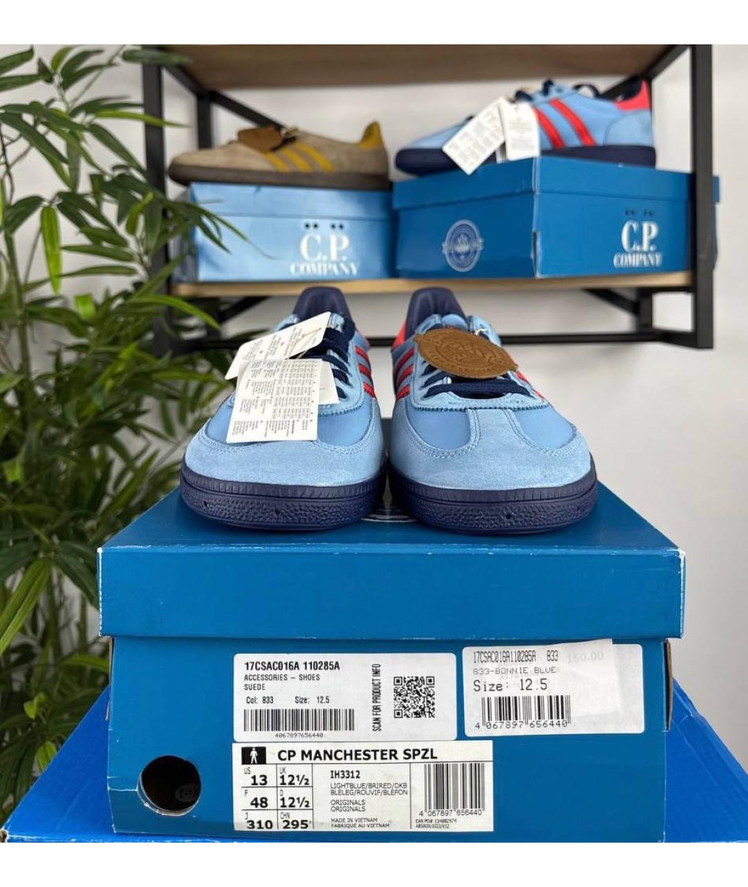 ADIDAS Голубые замшевые низкие кроссовки / кеды, фото 7
