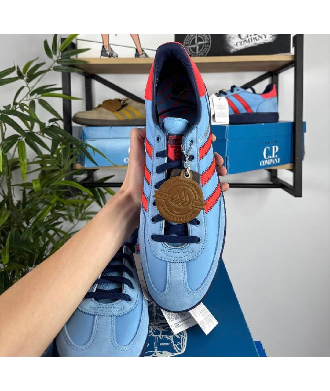 ADIDAS Голубые замшевые низкие кроссовки / кеды, фото 4
