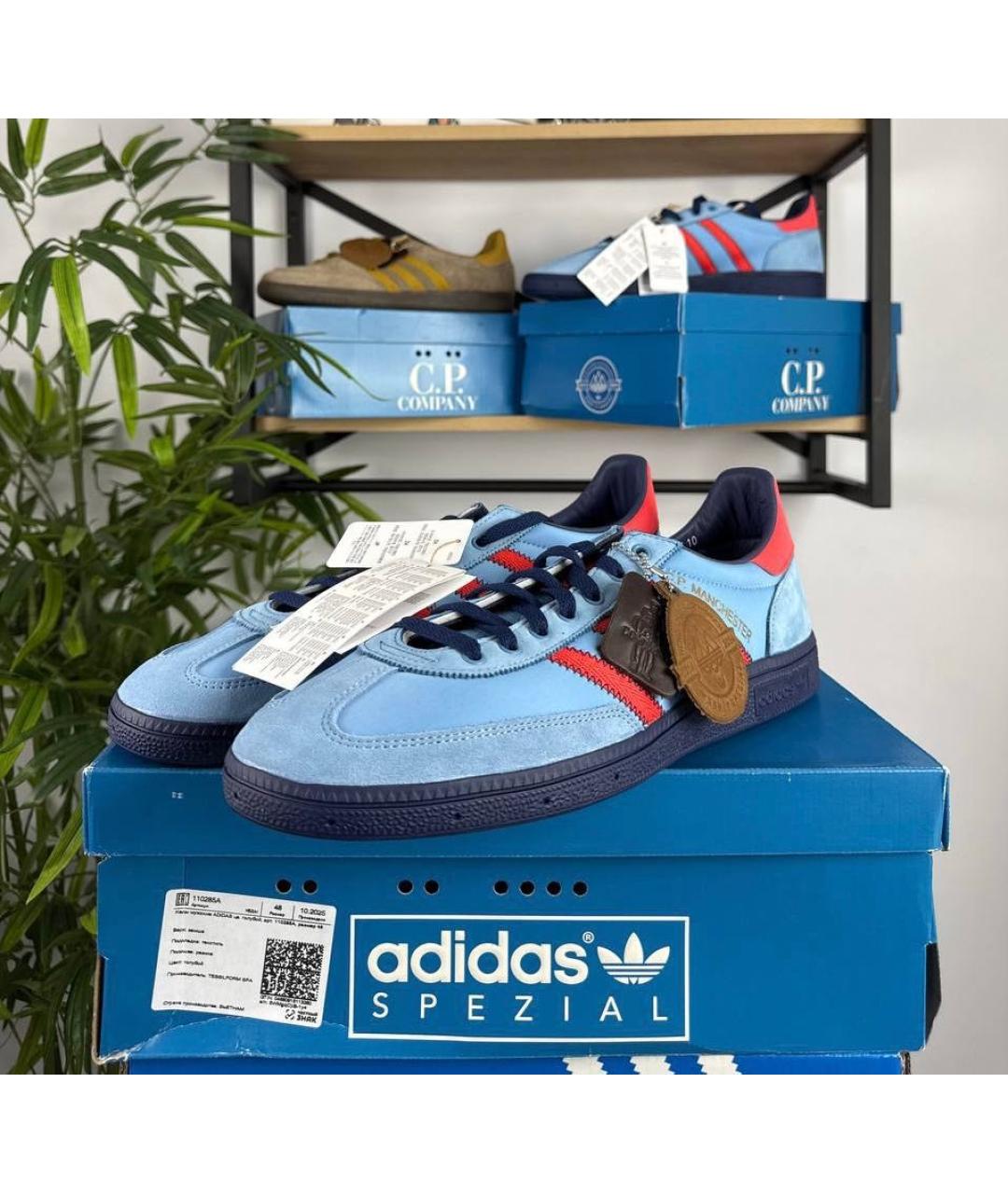 ADIDAS Голубые замшевые низкие кроссовки / кеды, фото 2