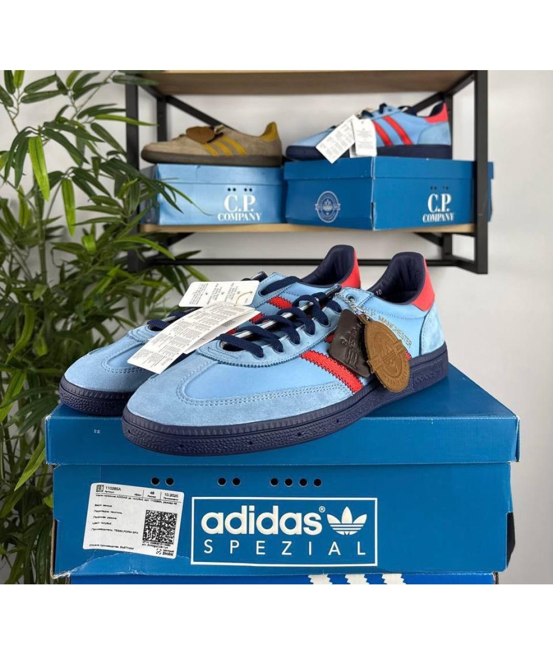 ADIDAS Голубые замшевые низкие кроссовки / кеды, фото 6