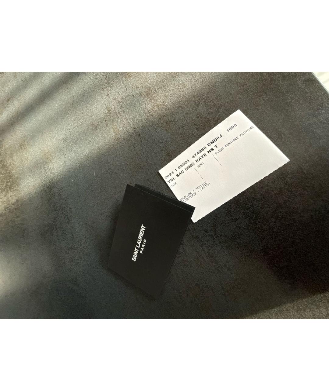 SAINT LAURENT Черная сумка через плечо из лакированной кожи, фото 6