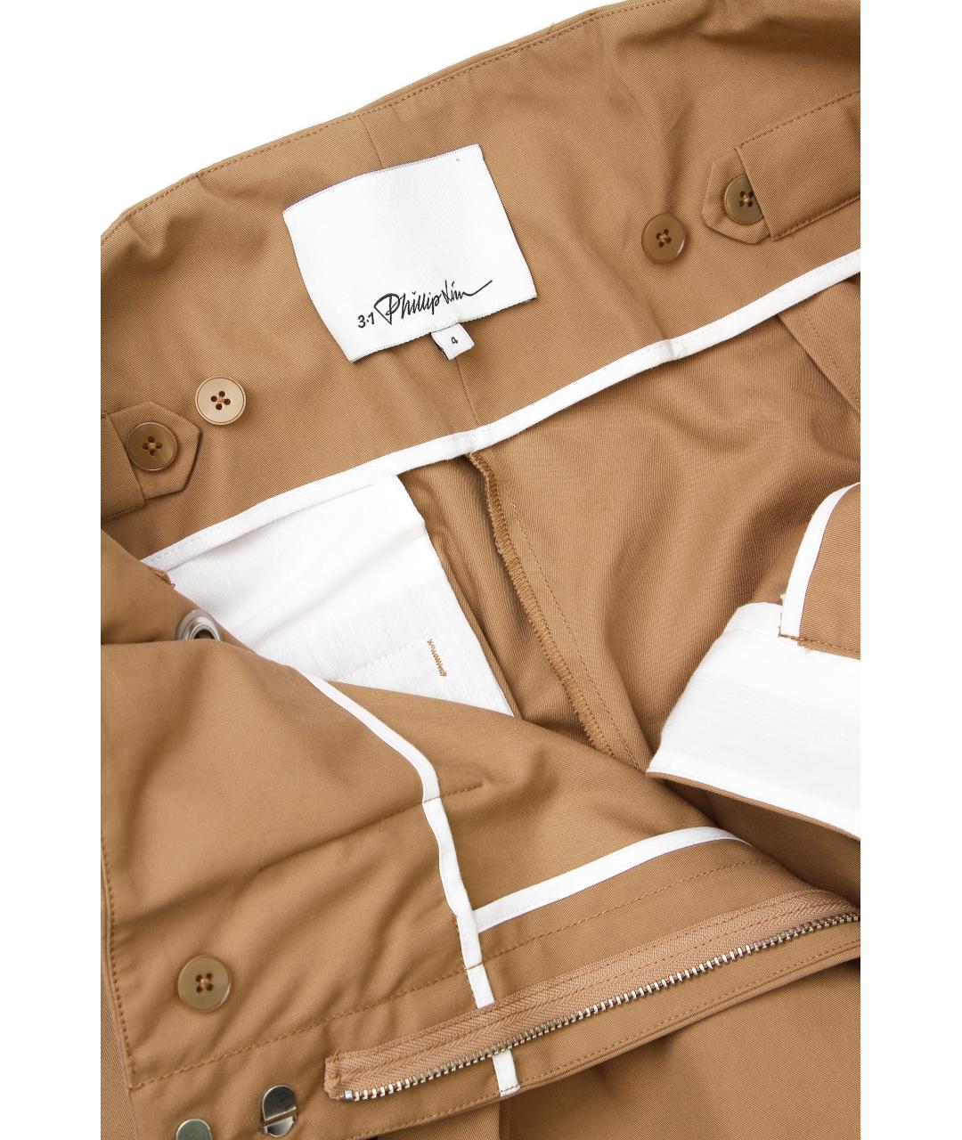 3.1 PHILLIP LIM Горчичные хлопковые брюки широкие, фото 6