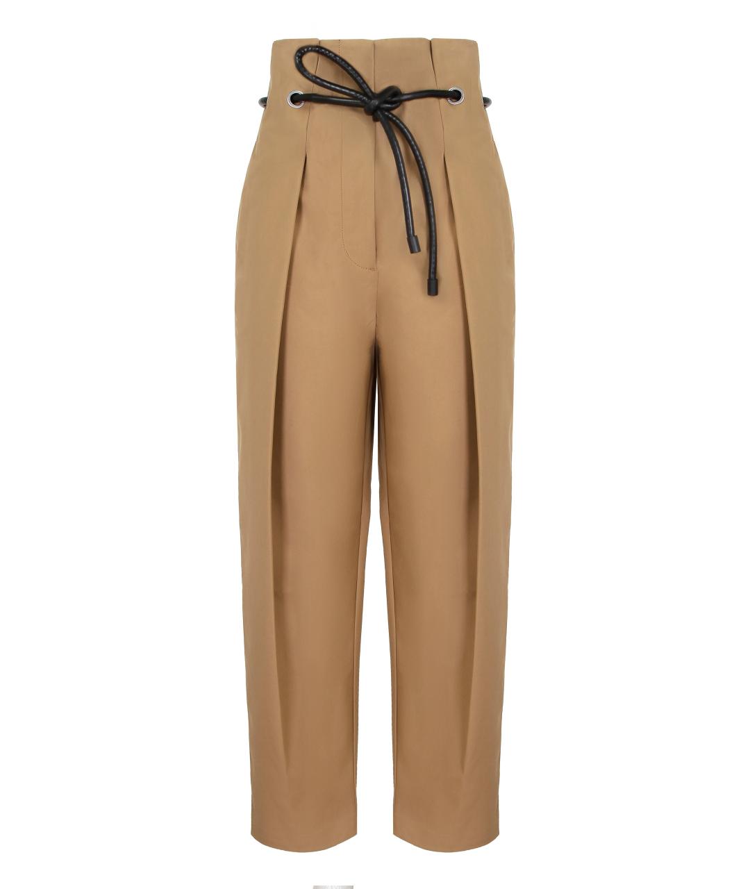 3.1 PHILLIP LIM Горчичные хлопковые брюки широкие, фото 2