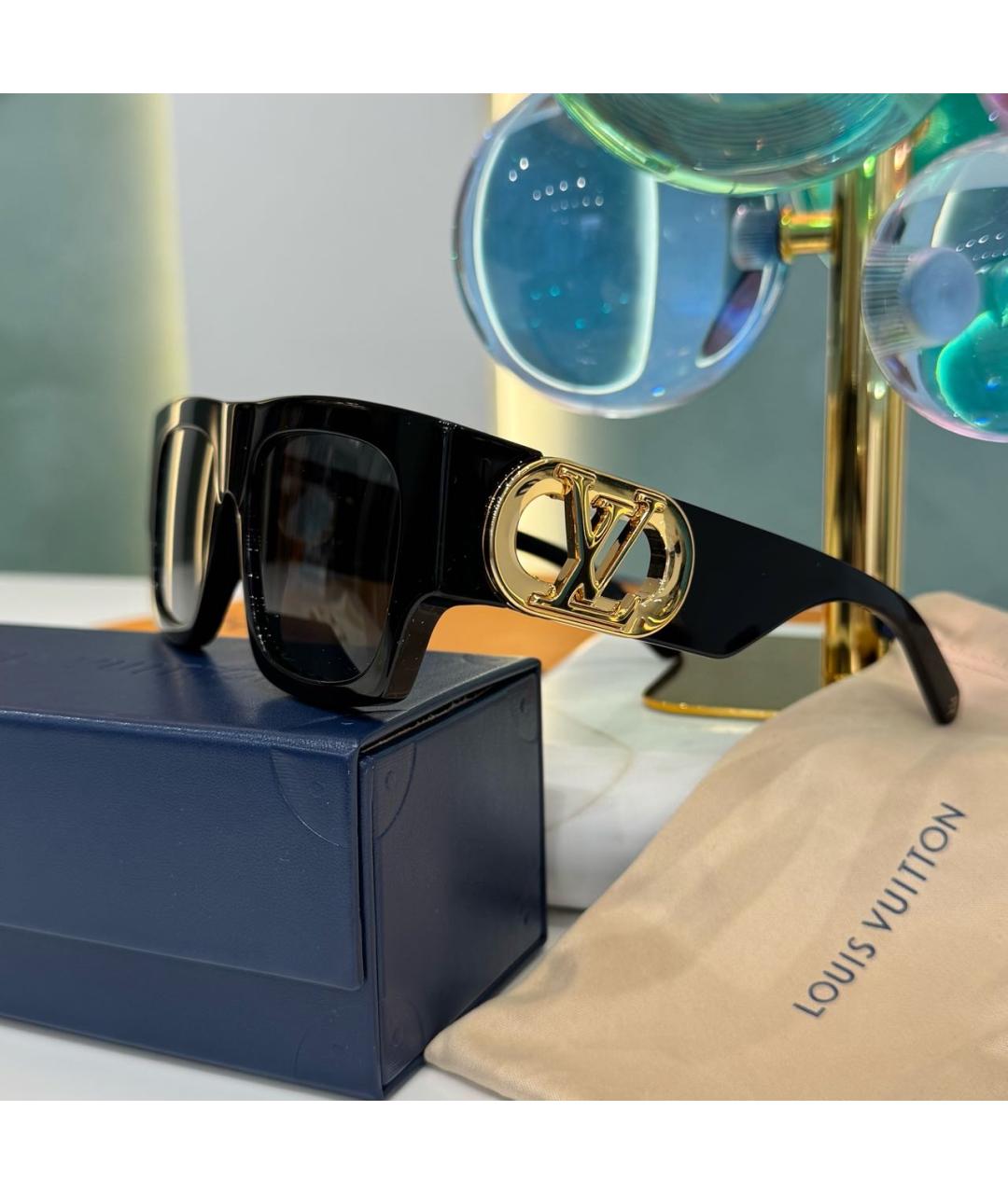 LOUIS VUITTON Черные пластиковые солнцезащитные очки, фото 5