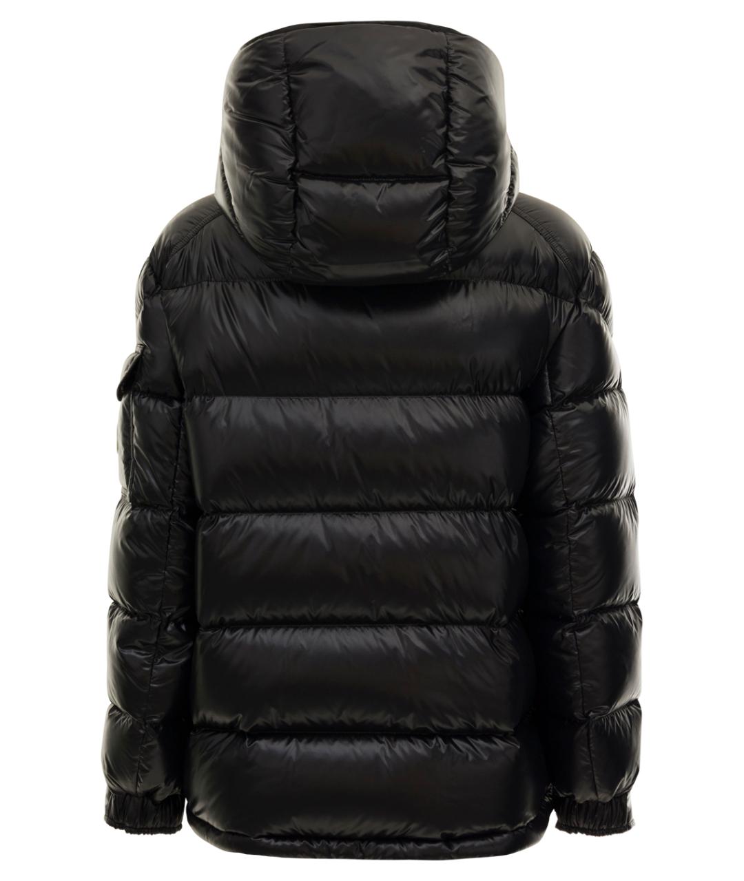 MONCLER Черный полиамидовый пуховик, фото 2