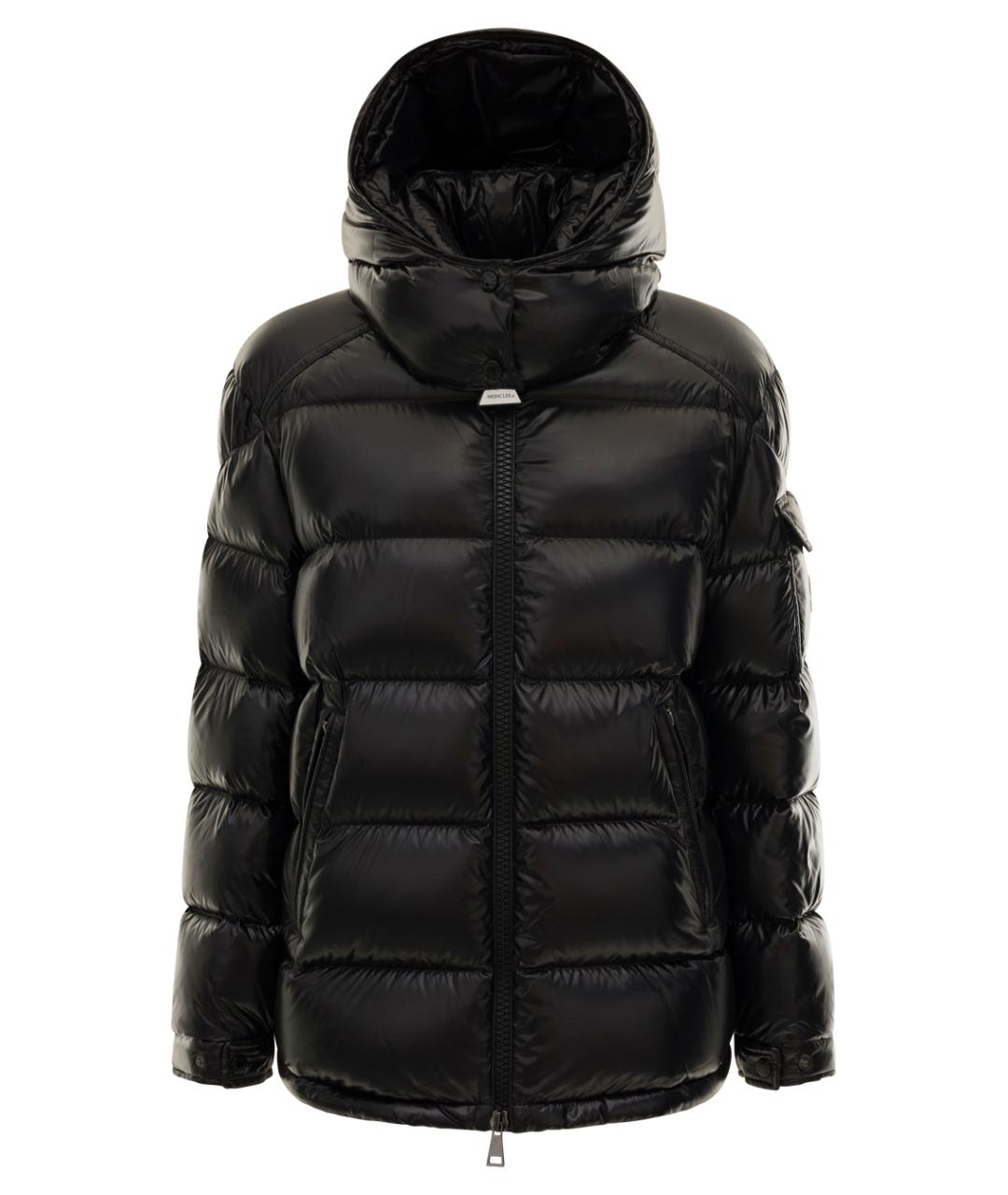 MONCLER Черный полиамидовый пуховик, фото 1