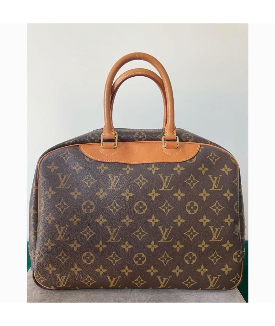LOUIS VUITTON Коричневая канва сумка с короткими ручками, фото 8
