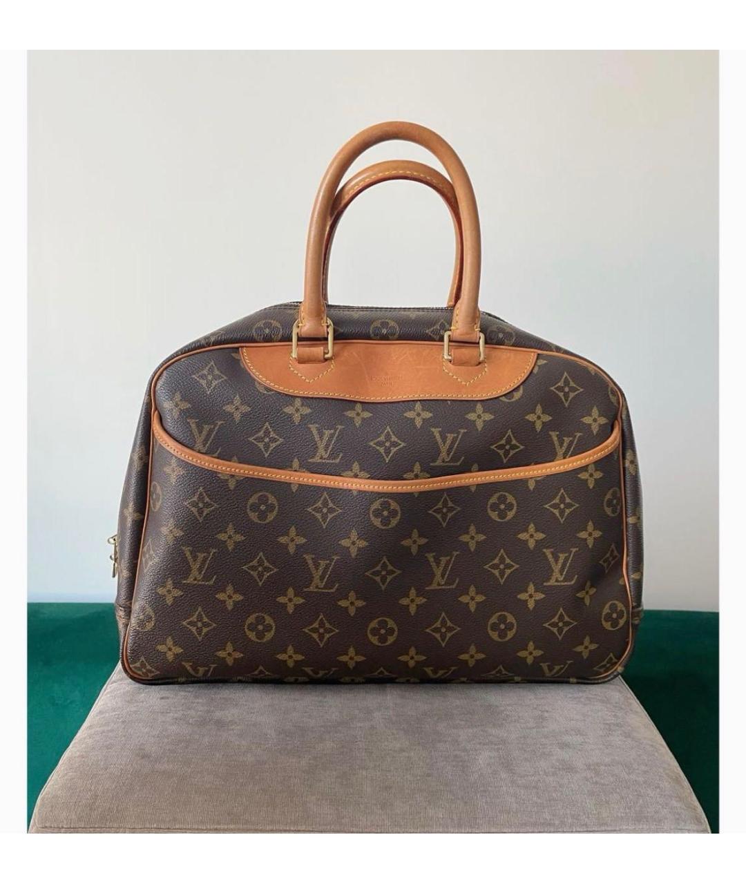 LOUIS VUITTON Коричневая канва сумка с короткими ручками, фото 9