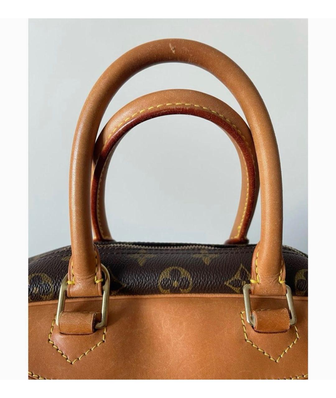 LOUIS VUITTON Коричневая канва сумка с короткими ручками, фото 5