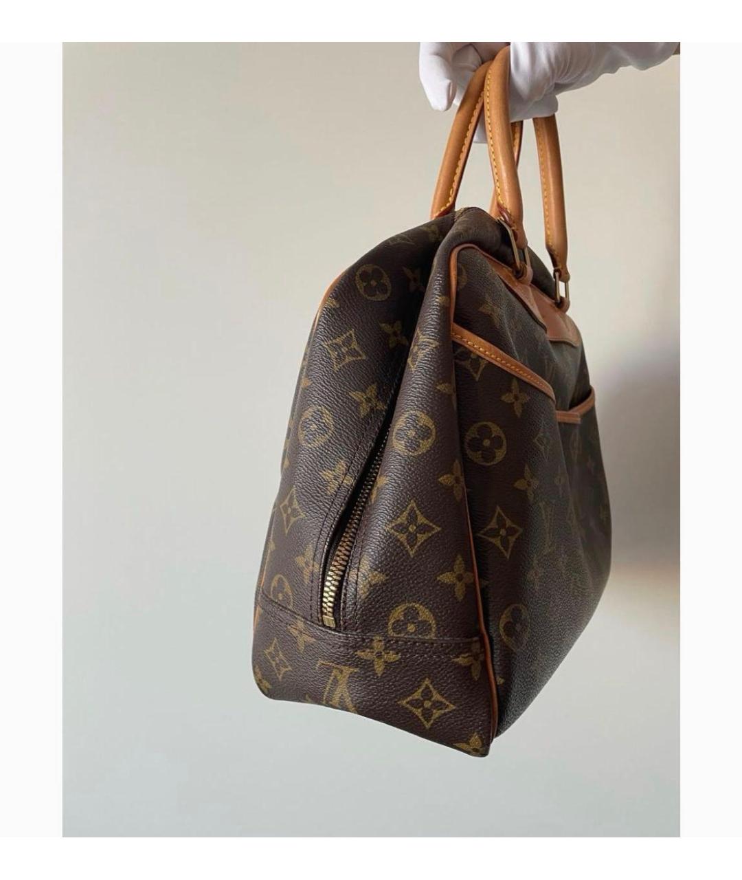 LOUIS VUITTON Коричневая канва сумка с короткими ручками, фото 4