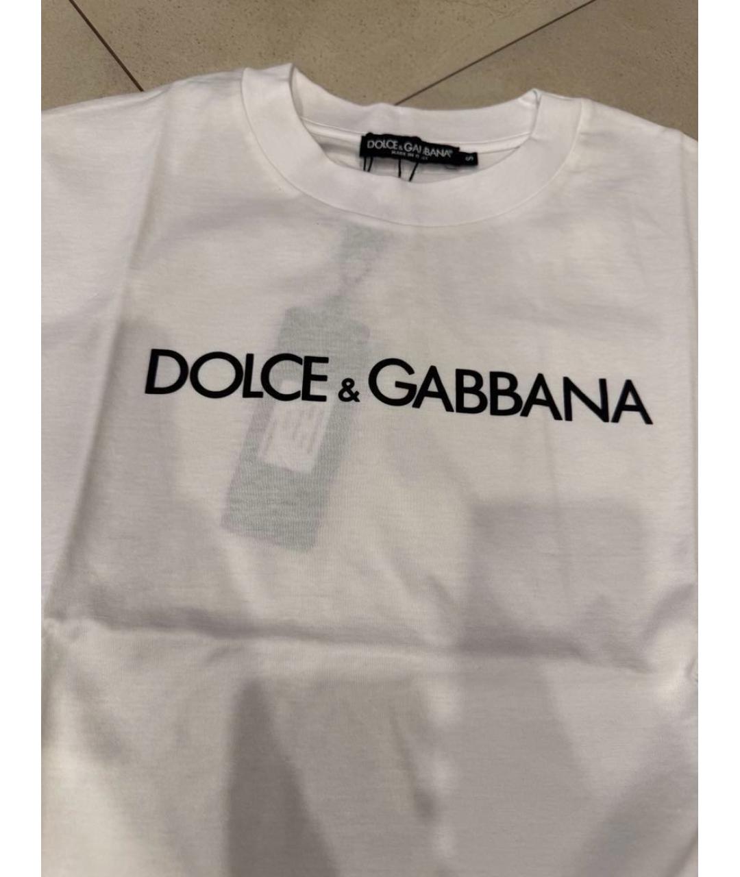 DOLCE&GABBANA Белая хлопковая футболка, фото 7