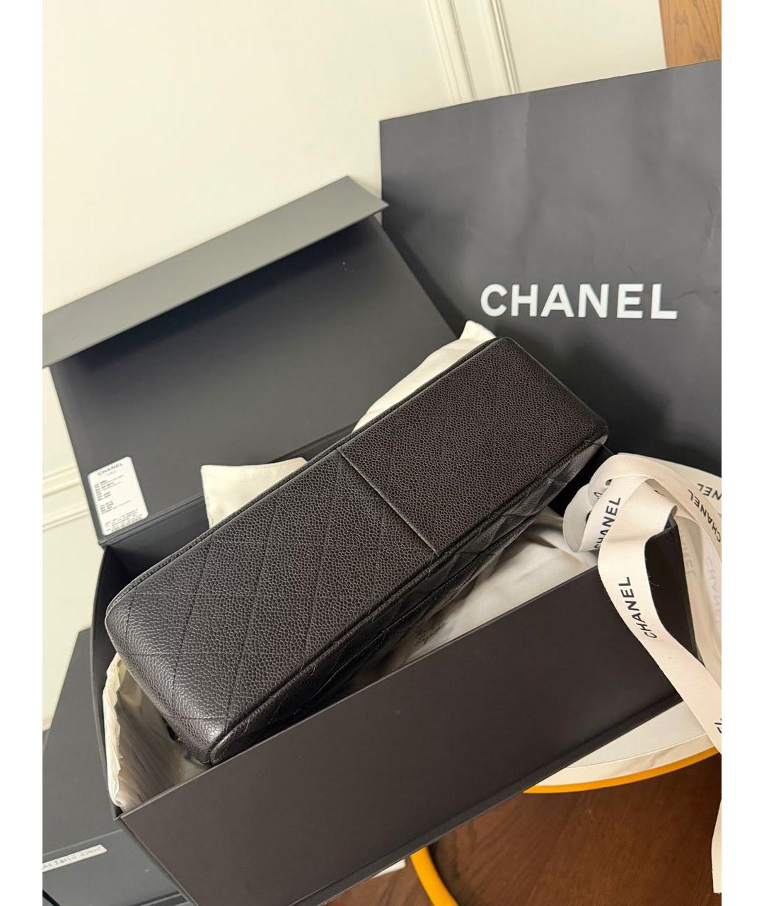 CHANEL Черная кожаная сумка через плечо, фото 4
