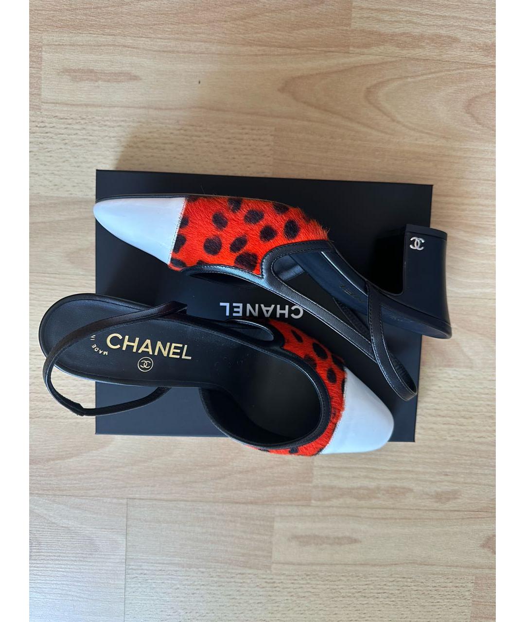 CHANEL Мульти кожаные туфли, фото 3