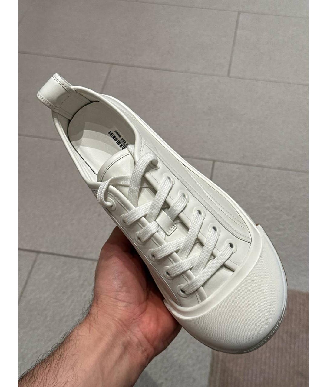 BOTTEGA VENETA Белые кожаные кеды, фото 6