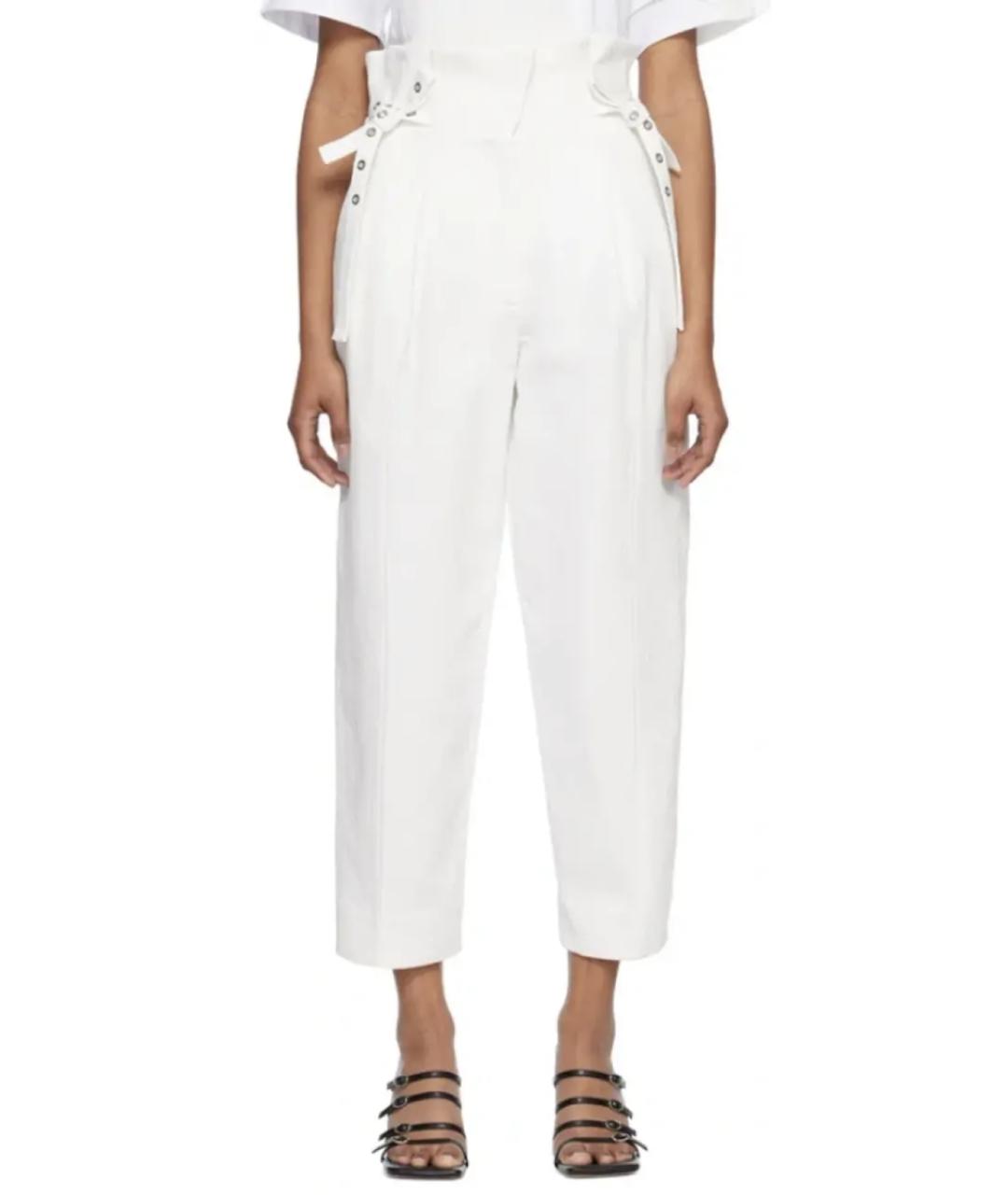 3.1 PHILLIP LIM Белые хлопковые брюки широкие, фото 1