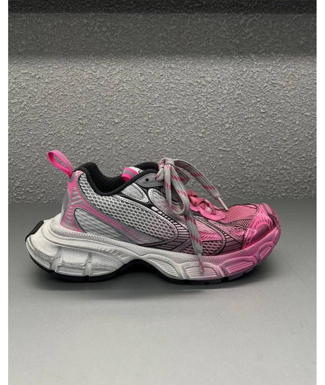 BALENCIAGA Розовые текстильные кроссовки, фото 2