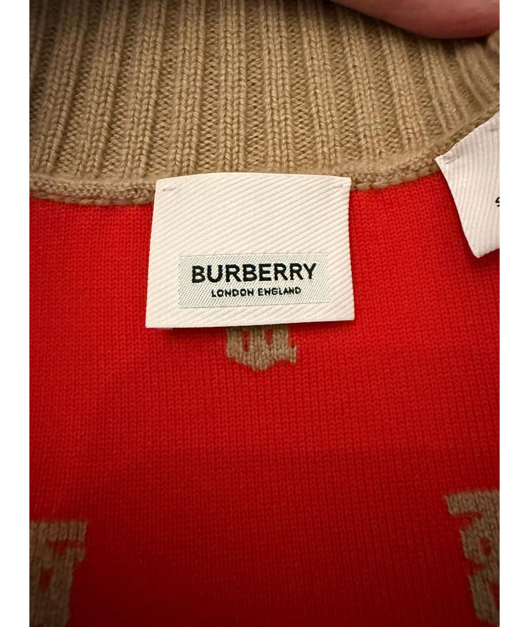 BURBERRY Бежевый кашемировый кардиган, фото 6
