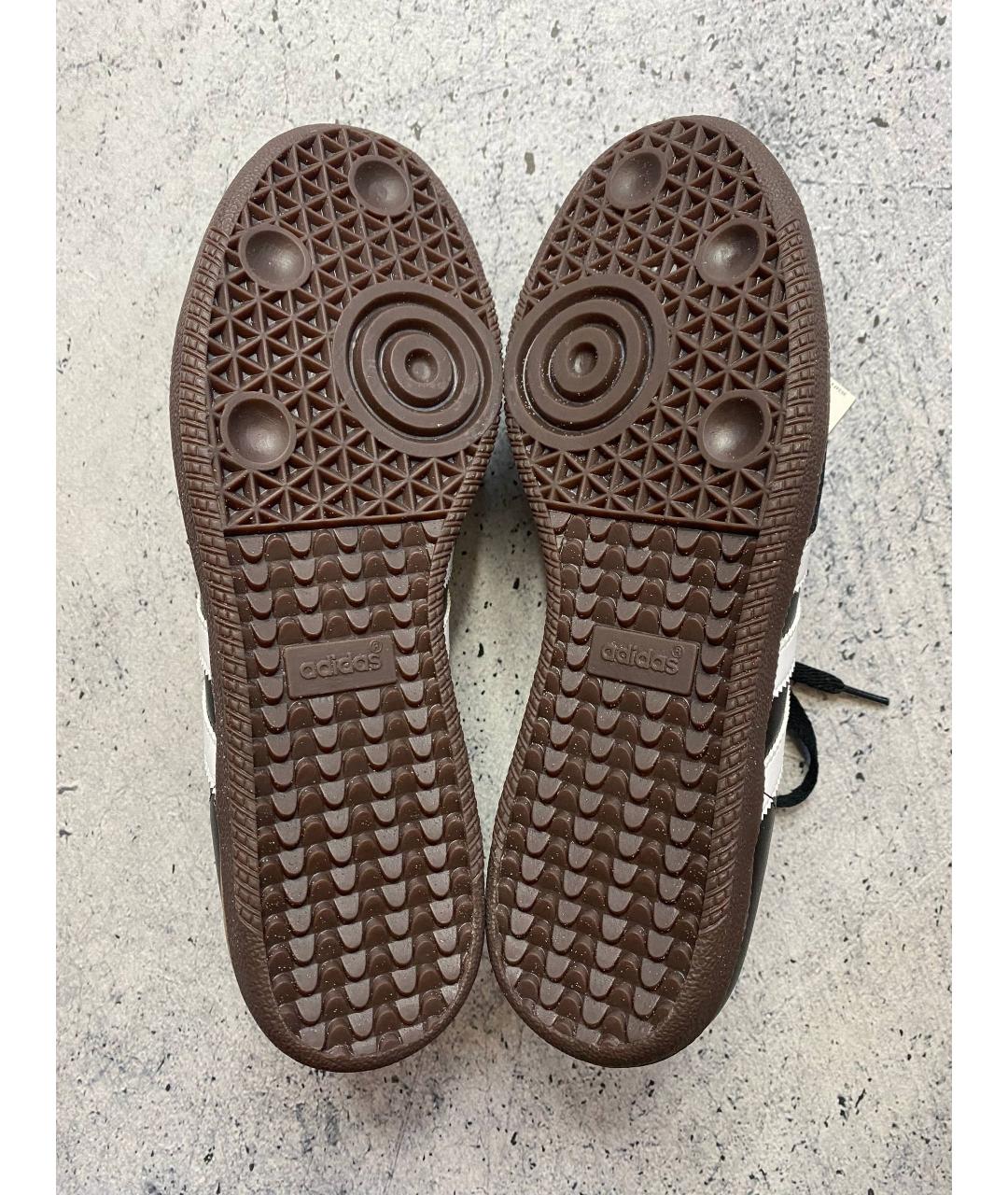ADIDAS Черные кожаные низкие кроссовки / кеды, фото 6