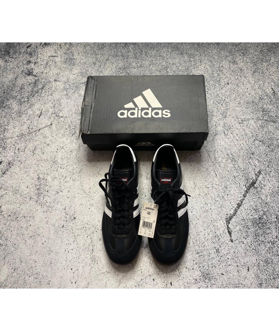 ADIDAS Черные кожаные низкие кроссовки / кеды, фото 5